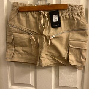Fashion Nova Charles Cargo Shorts-Color Taupe